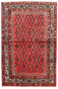  100X154 Hosseinabad Matta Röd/Brun Persien/Iran Carpetvista