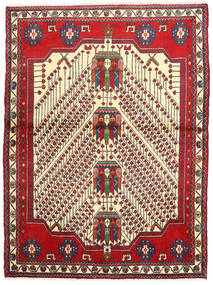  Orientalischer Rudbar Teppich 110X146 Rot/Beige Wolle, Persien/Iran Carpetvista