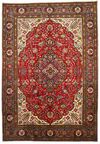  Persisk Tabriz Matta 205X296 Brun/Röd (Ull, Persien/Iran)