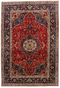 Koberec Perský Tabriz 208X306 Červená/Tmavě Růžová (Vlna, Persie/Írán)