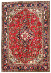 Tabriz Teppe 197X288 Rød/Mørk Rød Ull, Persia/Iran Carpetvista