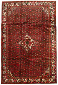  Persischer Hosseinabad Teppich 203X305 Rot/Braun (Wolle, Persien/Iran)