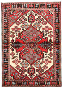 113X160 Hosseinabad Matot Matto Itämainen Punainen/Beige (Villa, Persia/Iran) Carpetvista