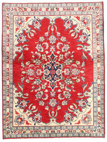 103X137 Sarough Vloerkleed Oosters Beige/Rood (Wol, Perzië/Iran) Carpetvista
