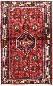  Persialainen Hosseinabad Matot Matto 82X135 Punainen/Tumma Pinkki (Villa, Persia/Iran)
