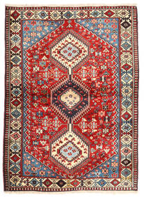 Tapete Persa Yalameh 104X143 Vermelho/Cinzento (Lã, Pérsia/Irão)
