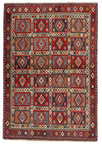 Yalameh Rug 102X150 Red/Dark Red Wool, Persia/Iran Carpetvista