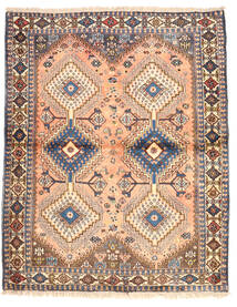 115X143 Tapete Oriental Yalameh Bege/Vermelho (Lã, Pérsia/Irão) Carpetvista