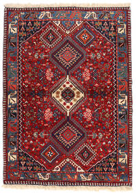  Itämainen Yalameh Matot Matto 102X143 Punainen/Tummanpunainen Villa, Persia/Iran Carpetvista