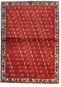 Alfombra Persa Shiraz 110X157 Rojo/Rojo Oscuro (Lana, Persia/Irán)