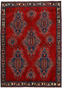 168X235 Afshar/Sirjan Rug Oriental Dark Red/Dark Purple (Wool, Persia/Iran) Carpetvista