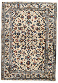  Keshan Rug 103X146 Persian Wool Beige/Dark Grey Small Carpetvista