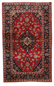 絨毯 ペルシャ カシャン 94X155 レッド/ダークピンク (ウール, ペルシャ/イラン)