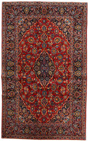  Kashan Szőnyeg 135X218 Perzsa Gyapjúszőnyeg Piros/Sötét Rózsaszín Kicsi Carpetvista