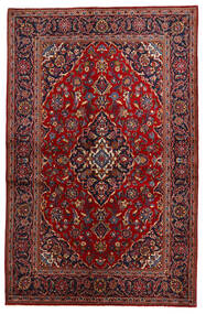  Orientalisk Keshan Matta 134X208 Röd/Mörkrosa Ull, Persien/Iran Carpetvista