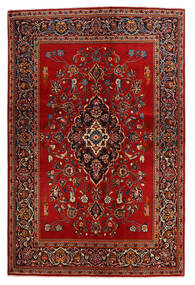  Kashan Tapete 138X210 Persa Lã Vermelho Escuro/Vermelho Pequeno Carpetvista