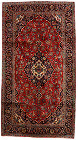 Alfombra Persa Keshan 145X272 Rojo/Rojo Oscuro (Lana, Persia/Irán