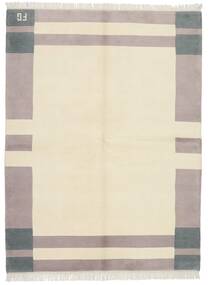 172X228 絨毯 ギャッベ インド モダン ベージュ/ライトグレー (ウール, インド) Carpetvista