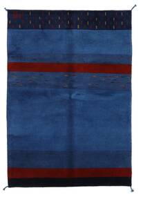  Gabbeh Indo Tapete 143X205 Lã Azul Escuro/Vermelho Escuro Pequeno Carpetvista