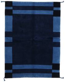 Gabbeh Indo Rug 144X201 Dark Blue/Blue Wool, India Carpetvista