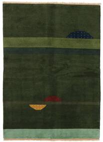絨毯 ギャッベ インド 145X199 ダークグリーン/グリーン (ウール, インド)