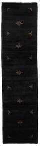  Huttan Rug 80X311 Wool Black Small Carpetvista