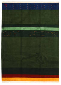 Χαλι Γκάμπεθ Indo 253X347 Σκούρο Πράσινο/Σκούρο Μπλε Μεγαλα (Μαλλί, Ινδικά)