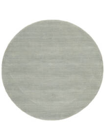  Ø 200 Plain (Single Colored) Handloom Rug - Light Teal Wool