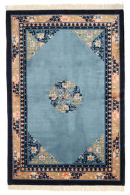 152X229 絨毯 中国 アンティーク仕上げ オリエンタル ブルー/ダークブルー (ウール, 中国) Carpetvista