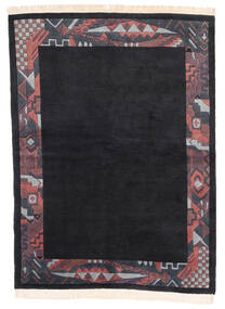 166X224 Tapete Himalaya Moderno Cinza Escuro/Vermelho (Lã, Índia) Carpetvista
