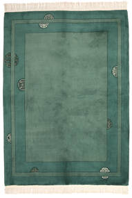 168X229 絨毯 オリエンタル 中国 90 Line グリーン/ベージュ (ウール, 中国) Carpetvista