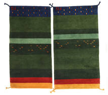60X120 Tapete Gabbeh Indo Moderno Verde Escuro/Verde (Lã, Índia) Carpetvista