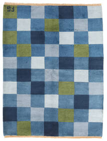  ギャッベ インド 絨毯 146X192 ウール ブルー/ライトブルー 小 Carpetvista