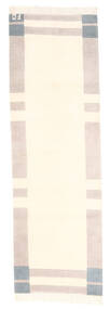 84X260 Gabbeh Indiaas Vloerkleed Modern Tapijtloper Beige (Wol, India) Carpetvista