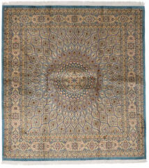  Kashmir Pure Silk Rug 179X193 Silk Beige/Brown Carpetvista