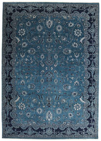 Gabbeh Loribaft Rug 201X282 Dark Blue/Blue Wool, India Carpetvista