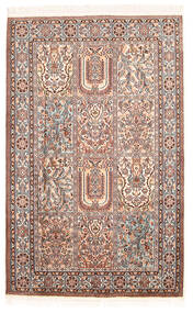  82X129 Medallion Small Kashmir Pure Silk Rug Silk, Carpetvista