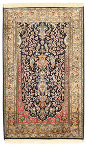  Kashmir Pure Silk Rug 76X125 Beige/Dark Red Carpetvista