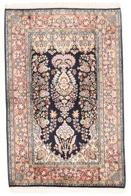  Kashmir Pure Silk Rug 82X124 Silk Brown/Beige Small Carpetvista