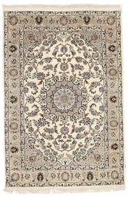 絨毯 ナイン インド 122X180 ベージュ/ライトグレー (ウール, インド)