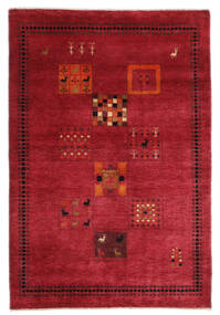 Gabbeh Loribaft Rug 124X182 Dark Red/Red Wool, India Carpetvista