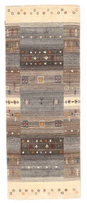 76X200 Loribaf Loom Modern Hallmatta Beige/Brun (Ull, Indien) Carpetvista
