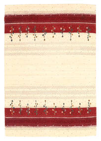 Loribaf Loom Matta 126X183 Beige/Röd Ull, Indien Carpetvista