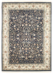 絨毯 ナイン インド 170X236 ベージュ/ダークグレー (ウール, インド)