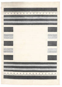 Tapete Loribaf Loom 163X234 Bege/Cinza Escuro (Lã, Índia)
