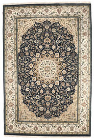 絨毯 ナイン インド 207X308 ベージュ/ダークグレー (ウール, インド)