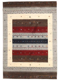 135X195 Gabbeh Loribaft Teppich Moderner Beige/Braun (Wolle, Indien) Carpetvista