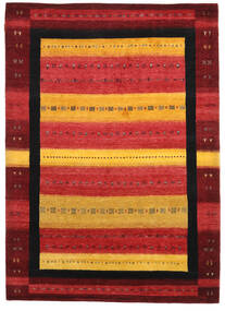 Gabbeh Loribaft Rug 175X243 Dark Red/Red Wool, India Carpetvista