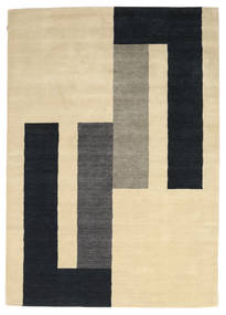 絨毯 Loribaf ルーム 170X241 ベージュ/ブラック (ウール, インド)