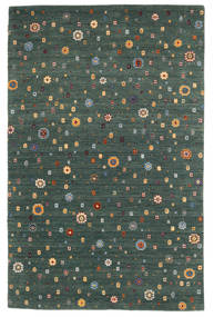 Loribaf Loom Teppich 157X242 Grün/Grau Wolle, Indien Carpetvista